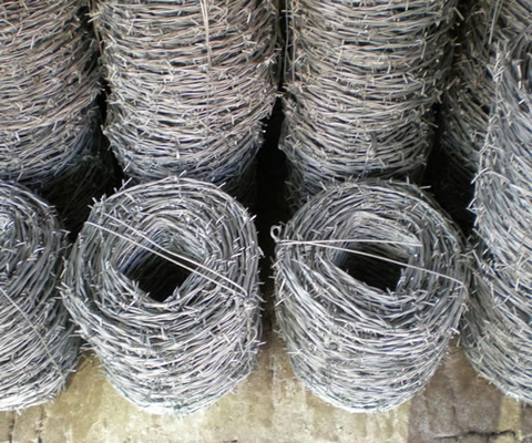 12x14BWG galvanizó la cuerda de acero del alambre de púas del filamento doble no que aherrumbraba